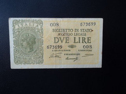 ITALIE * : 2 LIRE   23.11.1944   CI 9 BS 15 ** / P 30a     TTB *** - Italië – 2 Lire