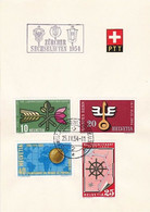 Schweiz Suisse 1954: ZÜRCHER SECHSELÄUTEN 1954 Zu 316-319 Mi 593-596 Yv 544-547 Mit O AUTOMOBIL-POSTBUREAU 25.IV.54 - Briefe U. Dokumente