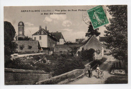 - CPA ARNAY-LE-DUC (21) - Vue Prise Du Pont Pichou Et Rue Des Ursulines 1913 - Edition Rimet - - Arnay Le Duc