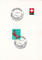 Schweiz Suisse 1955/56: 7 X PTT-Folder Mit Sog."Kurort-Stempel" Mit Werbung Für Den Tourismus In Der Schweiz ! - Autres & Non Classés