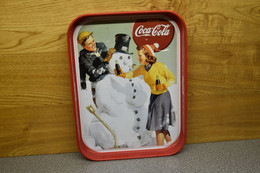 Coca-cola Company Dienblad Winter-sneeuwpop - Plateaux