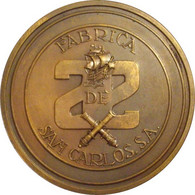 ESPAÑA. MEDALLA FÁBRICA NAVAL DE SAN CARLOS. CÁDIZ. 1.971. BRONCE. ESPAGNE MEDAILLE. SPAIN MEDAL - Professionnels/De Société