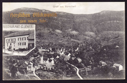Delcampe - 1911 Als Drucksache Gelaufene AK, Bärschwil, Neujahrswünsche, Restaurant G. Jeker. Rückseitig Minim Fleckig. - Sonstige & Ohne Zuordnung