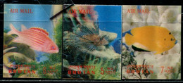 CB0717 Bhutan 1969 Tropical Fish 3V 3D Three-dimensional Stamp - Bhutan