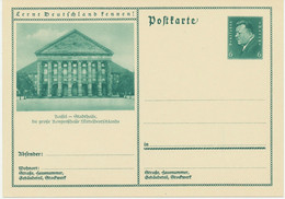 DEUTSCHES REICH Friedrich Ebert 6 Pf 1932 Bildpost-GA KASSEL – Stadthalle - Enteros Postales