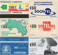 Lot De 6 Télécartes Des Pays Francophones : Cameroun - Centrafricaine - Guinée - Mali - Sénégal - Togo - Autres - Afrique