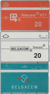 Belgique : RTT 20 & Belgacom 20 X 2 Variétés - Non Classés