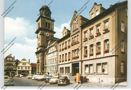 6420 LAUTERBACH, Rathaus & Kirche, VW-Käfer, FORD, FIAT, Post-Briefkasten - Lauterbach