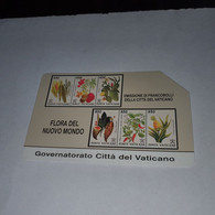 VATICAN-(vat-scv002)-flora Dal In Stamps(2)-(lirat Vatican-5.000)-(000035167)-used Card+1card Prepiad Free - Vatikan