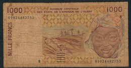 W.A.S. GUINEA BISSAU  P911Se  1000 FRANCS (20)01 Signature 30  FINE   FOLDS ,NO P.h.! - Stati Dell'Africa Occidentale