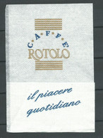 Serviette Papier Paper Napkin Tovagliolino Caffè Bar ROTOLO Italy Bar Pasticceria Gelateria "il Piacere Quotidiano" - Company Logo Napkins