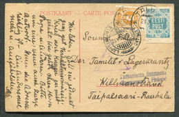 62276 ESTONIA Tallinn Cancel 1919 Card To Finland CENSOR Mark Lappeenranta Pmk - Estonia