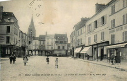 Brie Comte Robert * La Place Du Marché * Librairie Papeterie Cartes Postales Cpa * Pharmacie * Charcuterie - Brie Comte Robert