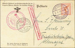 Alemania, Aéreo. Sobre 31. 1929. 50 P Naranja. Tarjeta Postal Por Graf Zeppelin Dirigida A FRIEDRICHSHAFEN. En El Frente - Otros & Sin Clasificación