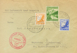 Alemania, Aéreo. Sobre Yv 618, Aéreo 45, 50. 1938. 5 P+3 P Verde Amarillo Y Aéreos 15 P Ultramar Y 80 P Naranja. Graf Ze - Andere & Zonder Classificatie