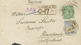 India Británica. Sobre 47, 37. 1898. 6 P Verde Y 2a Ultramar. Certificado De CALCUTA A RORSCHACH (SUIZA). Matasello EXPE - Other & Unclassified