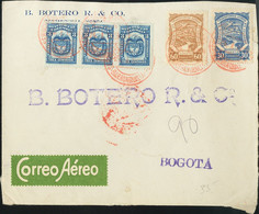 Colombia, Aéreo. Sobre . (1924ca). Tres Cartas Con Franqueos Diversos Dirigidos A BOGOTA Por Correo Aéreo SCADTA. MAGNIF - Andere & Zonder Classificatie