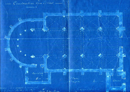 07.ARDECHE.COMMUNE DE LEMPS.2 PLANS POUR LA CONSTRUCTION D'UN CLOCHER1871-1892 - Architectuur