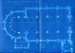 07.ARDECHE.COMMUNE DE LEMPS.2 PLANS POUR LA CONSTRUCTION D'UN CLOCHER1871-1892 - Architettura