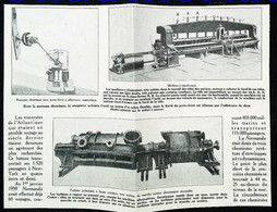 ► CHANTIER NAVAL ARSENAL (France) - MACHINE à Chanfreiner  - Coupure De Presse Originale Début XXe (Encadré Photo) - Machines