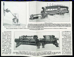 ► CHANTIER NAVAL ARSENAL (France) - MACHINE à Chanfreiner  - Coupure De Presse Originale Début XXe (Encadré Photo) - Maschinen