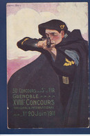 CPA FARCY Andry Tir Grenoble 1911 écrite Chasseur Alpin - Schieten (Wapens)