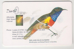 ZAMBIA - Blue Sunbird,  Zamtel Online ,10,000 ZK, Used - Zambia