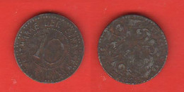 NOTGELD Germania 10 Pfennig WERTMARKE Kriegsgeld Stadt Magnetic - Token - Monétaires/De Nécessité