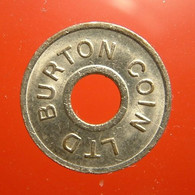 074-1 Hayes, New Number  Burt-2 White Metal/Brass 18.5mm BURTON COIN LTD - British Machine Token - Firma's