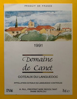 18463 - 4Domaine De Canet 1991 Coteaux Du Languedoc - Languedoc-Roussillon