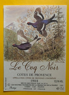 18468 - Le Coq Noir Côtes De Provence 1988 - Caccia
