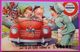 Carte à Système Lugano Douane Zoll Carte Postale Suisse Postkarte Zum System Lugano Schweiz - Lugano