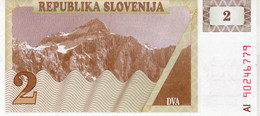 Billet De La République De La Slovenie 2 Tolarjev ND 1990 Neuf - - Slovénie