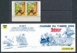 1999 France, Y&T 3225-3226 Neufs, Paire Provenant D'un Carnet (souche Vide Du Carnet En Plus). - Sonstige & Ohne Zuordnung