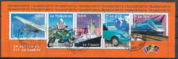 2002 France, Y&T 3471/3475 Oblitérés, Bande Venant Du Bloc N°47, Transports - Zonder Classificatie