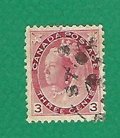 1898 / 1903 N° 66 VICTORIA 3 C CARMIN   OBLITÉRÉ - Used Stamps