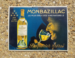Plaque Publicitaire En Carton - MONBAZILLAC - Delpérier Frères - Other & Unclassified