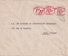 BELGIQUE  1946 LETTRE EMA POUR BALE - ...-1959