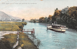 Canal De La Thièle Aux Environs Du Landeron - Bateau à Vapeur - Steamer - Dampfer - Le Landeron