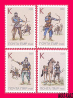 TRANSNISTRIA 2020 08.08 Art Paintings History In Drawings Of Artist Zykov Soldier Warrior Archer Rider 4v Perforated MNH - Zonder Classificatie