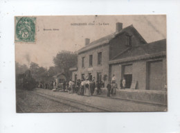 CPA - Songeons  - ( Oise) -  La Gare   ( Train , Locomotive ) - Songeons