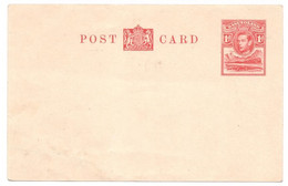 Basutoland - 1937 KGVI 1d Post Card H&G 4 - 1933-1964 Colonie Britannique