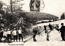 Sports D'hiver En 1900 La Remorque D'un Bobsleigh    ATTENTION REPRODUCTION     CPM Ou CPSM - Wasserski