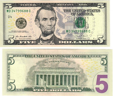 United States 5 Dollars 2013 UNC - Bilglietti Della Riserva Federale (1928-...)