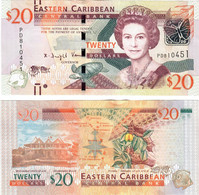 Eastern Caribbean States 20 Dollars 2015 UNC - Caribes Orientales