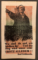 WW2 Germany Nazi Liebknecht Propaganda FORGERY Overprint On Genuine 20,000 Mark 1923 Banknote VF - Andere & Zonder Classificatie