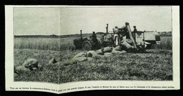 ►FRANCE - Tracteur Et Remorque Moissonneuse-batteuse  - Coupure De Presse Originale Début XX (Encadré Photo) - Maschinen