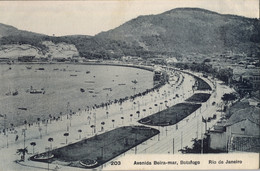 1909 T.P.  CIRCULADA , BRASIL - RIO DE JANEIRO , AVENIDA BEIRA - MAR , BOTAFOGO - Rio De Janeiro