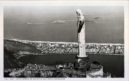 1961 T.P.  CIRCULADA , BRASIL - RIO DE JANEIRO , VISTA AÉREA DA ESTATUA DO CRISTO REDENTOR - Rio De Janeiro