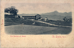 T.P.  NO CIRCULADA  , SANTA LUCIA , THE GARRISON AT MORNE - Sainte-Lucie